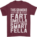 Grandad Is a Fart Smella Funny Fathers Day Mens T-Shirt Cotton Gildan Maroon