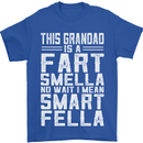 Grandad Is a Fart Smella Funny Fathers Day Mens T-Shirt Cotton Gildan Royal Blue