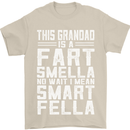 Grandad Is a Fart Smella Funny Fathers Day Mens T-Shirt Cotton Gildan Sand