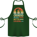 Grandad Man Myth Legend Funny Fathers Day Cotton Apron 100% Organic Forest Green
