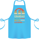 Grandad Man Myth Legend Funny Fathers Day Cotton Apron 100% Organic Turquoise