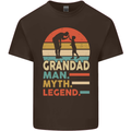 Grandad Man Myth Legend Funny Fathers Day Mens Cotton T-Shirt Tee Top Dark Chocolate