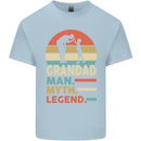 Grandad Man Myth Legend Funny Fathers Day Mens Cotton T-Shirt Tee Top Light Blue