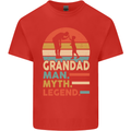 Grandad Man Myth Legend Funny Fathers Day Mens Cotton T-Shirt Tee Top Red