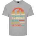 Grandad Man Myth Legend Funny Fathers Day Mens Cotton T-Shirt Tee Top Sports Grey