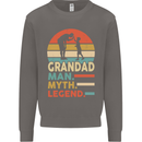 Grandad Man Myth Legend Funny Fathers Day Mens Sweatshirt Jumper Charcoal