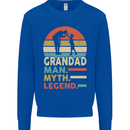 Grandad Man Myth Legend Funny Fathers Day Mens Sweatshirt Jumper Royal Blue