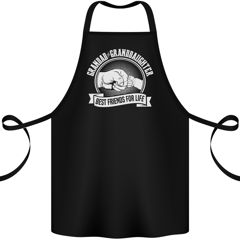 Grandad & Granddaughter Best Friends Cotton Apron 100% Organic Black