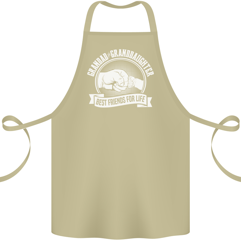Grandad & Granddaughter Best Friends Cotton Apron 100% Organic Khaki