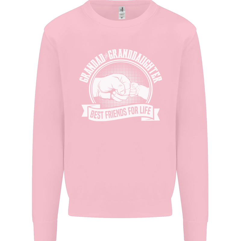 Grandad & Granddaughter Best Friends Kids Sweatshirt Jumper Light Pink