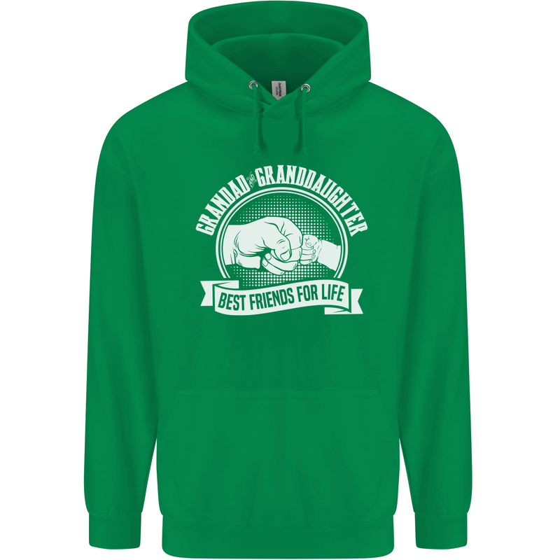 Grandad & Granddaughter Best Friends Mens 80% Cotton Hoodie Irish Green
