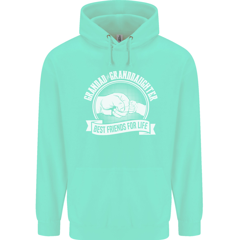 Grandad & Granddaughter Best Friends Mens 80% Cotton Hoodie Peppermint