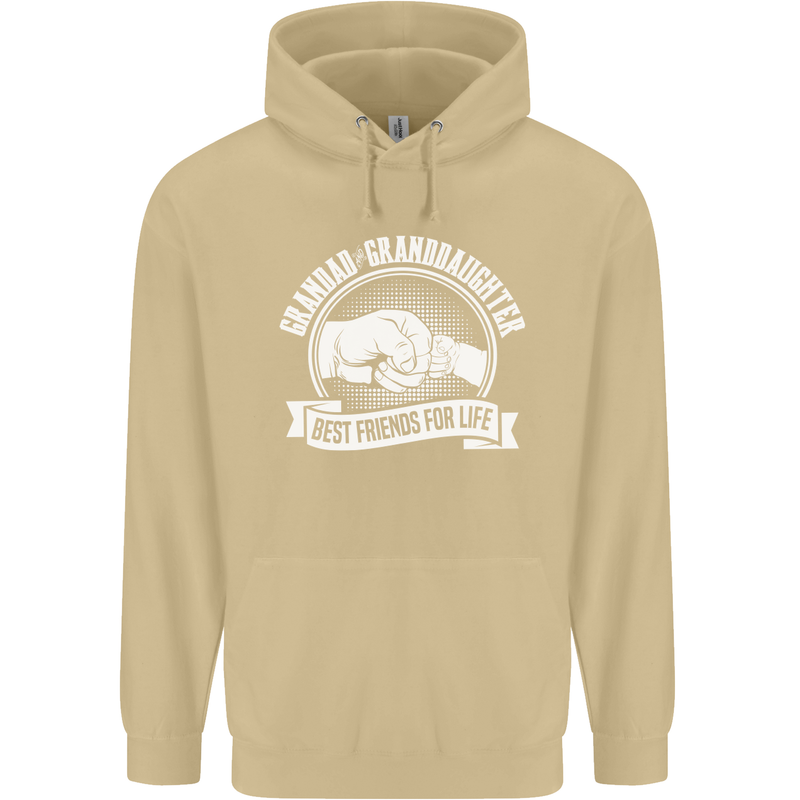 Grandad & Granddaughter Best Friends Mens 80% Cotton Hoodie Sand