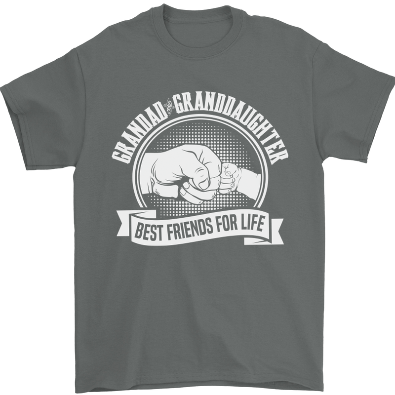 Grandad & Granddaughter Best Friends Mens T-Shirt Cotton Gildan Charcoal
