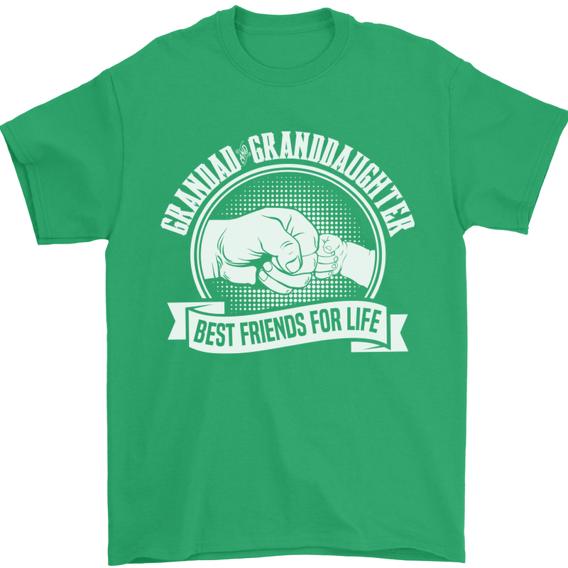Grandad & Granddaughter Best Friends Mens T-Shirt Cotton Gildan Irish Green