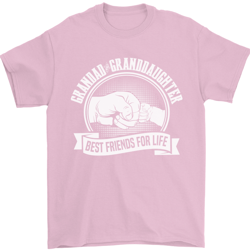 Grandad & Granddaughter Best Friends Mens T-Shirt Cotton Gildan Light Pink