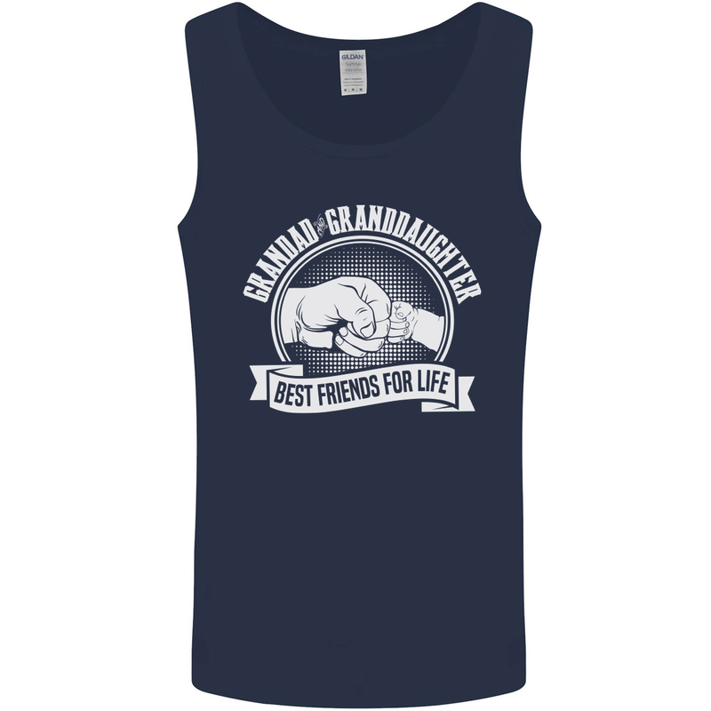Grandad & Granddaughter Best Friends Mens Vest Tank Top Navy Blue