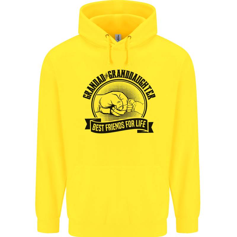 Grandad & Granddaughter Grandparent's Day Childrens Kids Hoodie Yellow