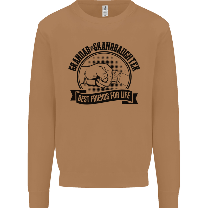 Grandad & Granddaughter Grandparent's Day Mens Sweatshirt Jumper Caramel Latte