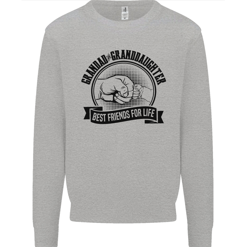 Grandad & Granddaughter Grandparent's Day Mens Sweatshirt Jumper Sports Grey