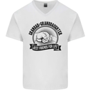 Grandad & Granddaughter Grandparent's Day Mens V-Neck Cotton T-Shirt White