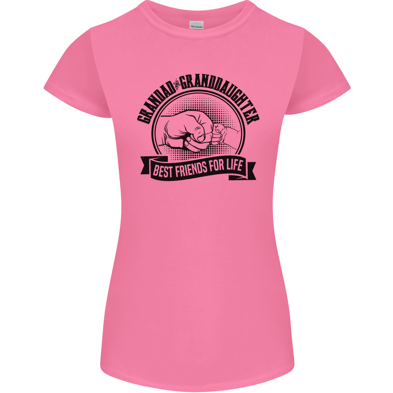 Grandad & Granddaughter Grandparent's Day Womens Petite Cut T-Shirt Azalea