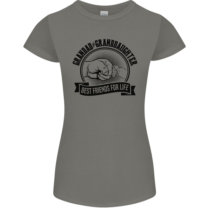 Grandad & Granddaughter Grandparent's Day Womens Petite Cut T-Shirt Charcoal