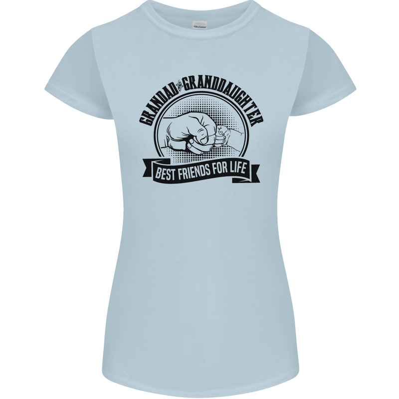 Grandad & Granddaughter Grandparent's Day Womens Petite Cut T-Shirt Light Blue