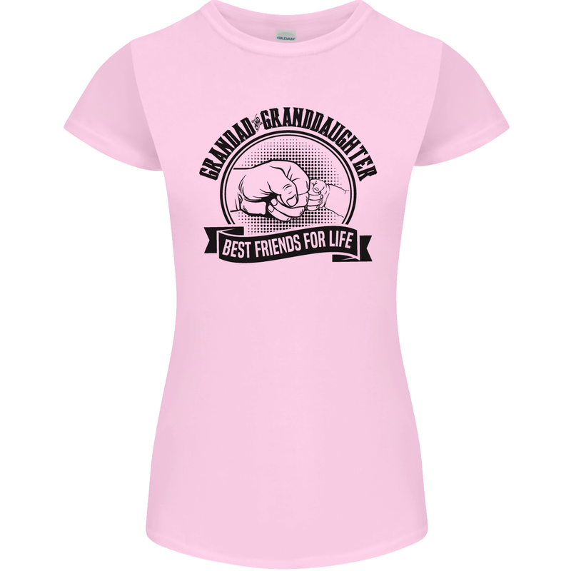 Grandad & Granddaughter Grandparent's Day Womens Petite Cut T-Shirt Light Pink