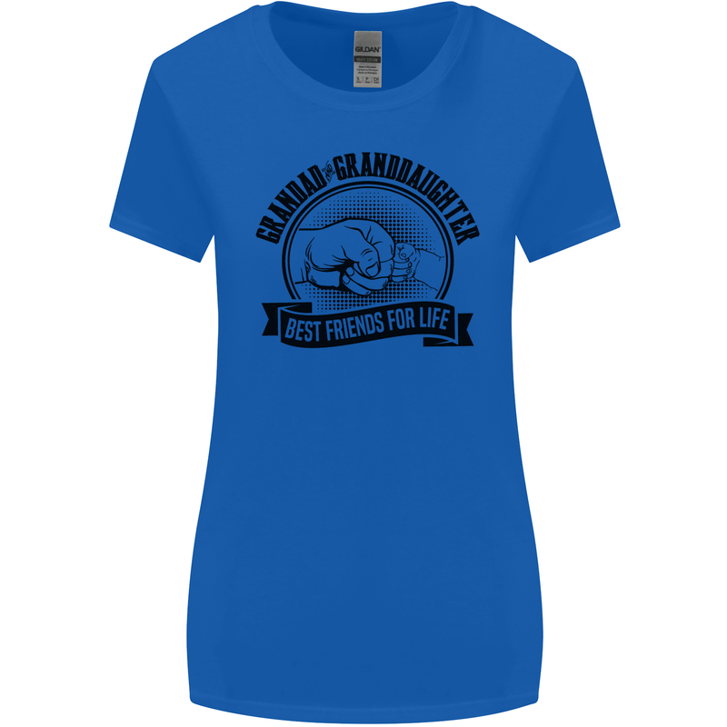 Grandad & Granddaughter Grandparent's Day Womens Wider Cut T-Shirt Royal Blue