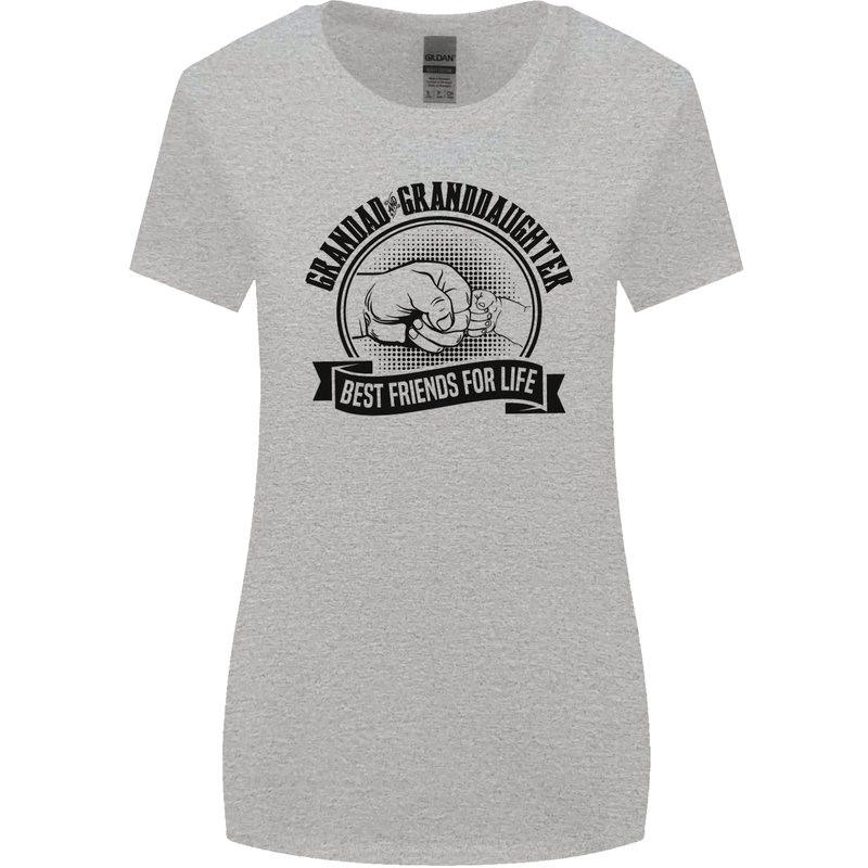 Grandad & Granddaughter Grandparent's Day Womens Wider Cut T-Shirt Sports Grey