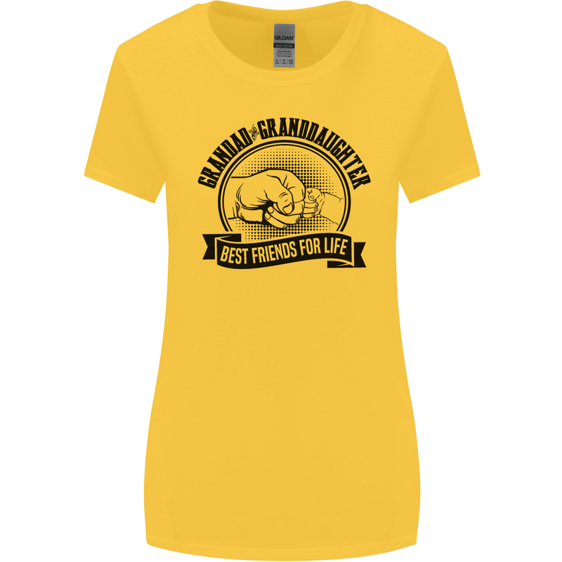 Grandad & Granddaughter Grandparent's Day Womens Wider Cut T-Shirt Yellow