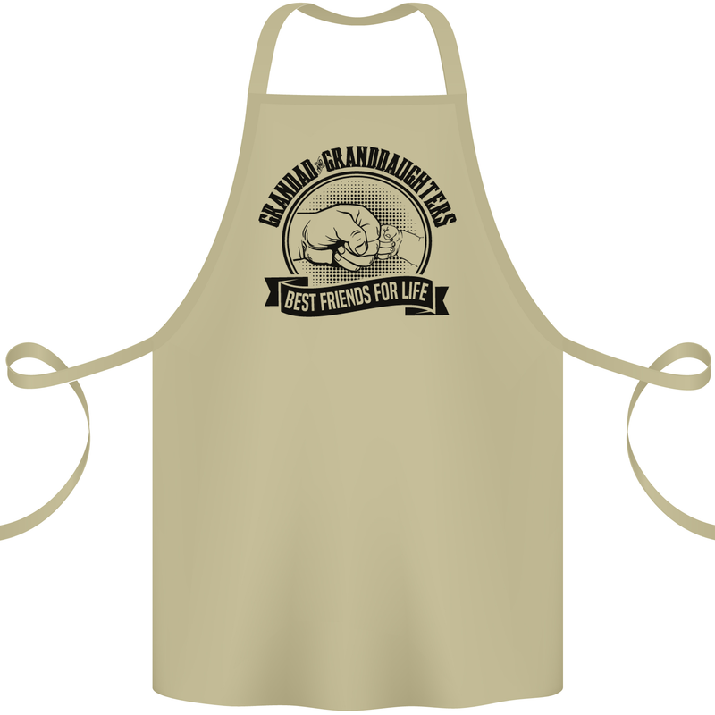 Grandad & Granddaughters Grandparent's Day Cotton Apron 100% Organic Khaki
