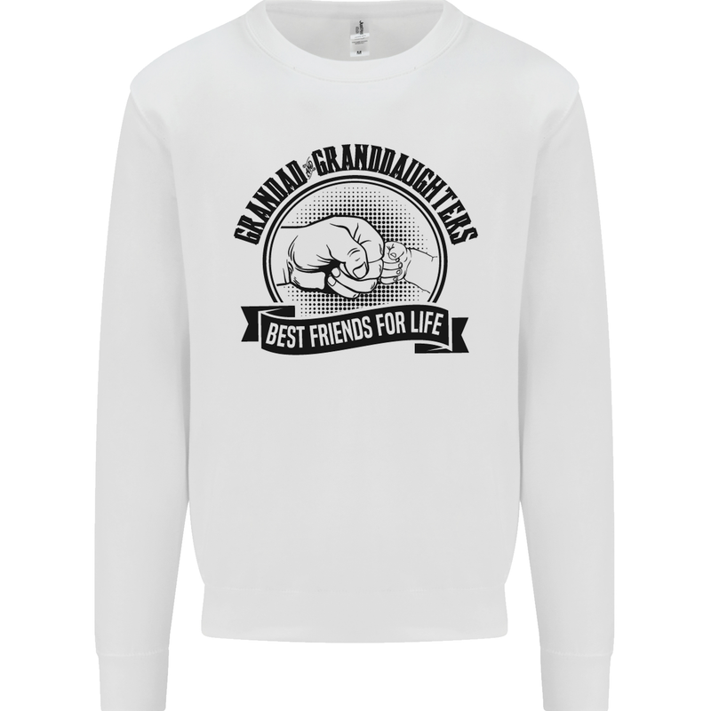 Grandad & Granddaughters Grandparent's Day Kids Sweatshirt Jumper White