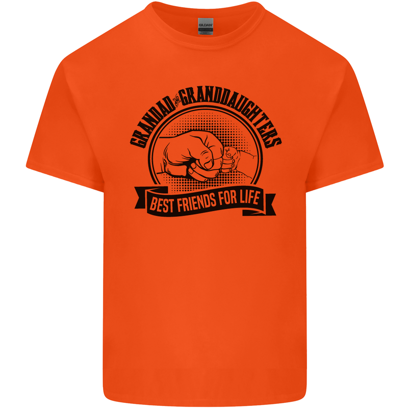 Grandad & Granddaughters Grandparent's Day Kids T-Shirt Childrens Orange