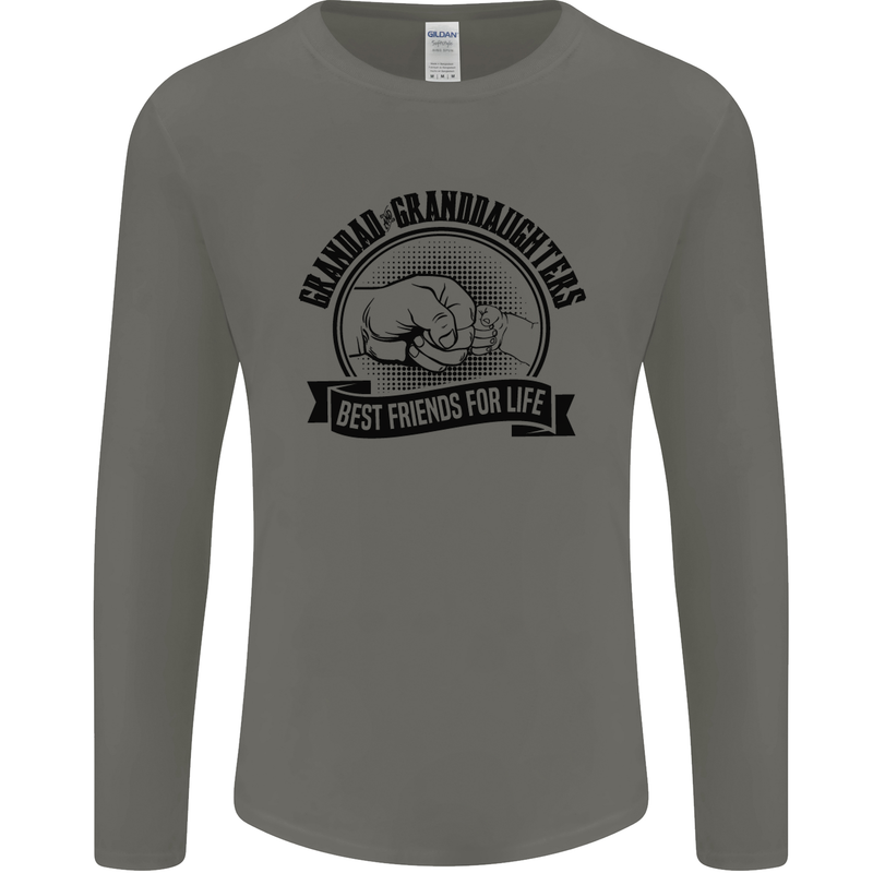 Grandad & Granddaughters Grandparent's Day Mens Long Sleeve T-Shirt Charcoal