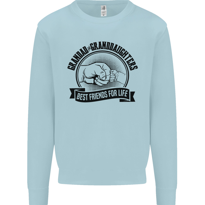 Grandad & Granddaughters Grandparent's Day Mens Sweatshirt Jumper Light Blue