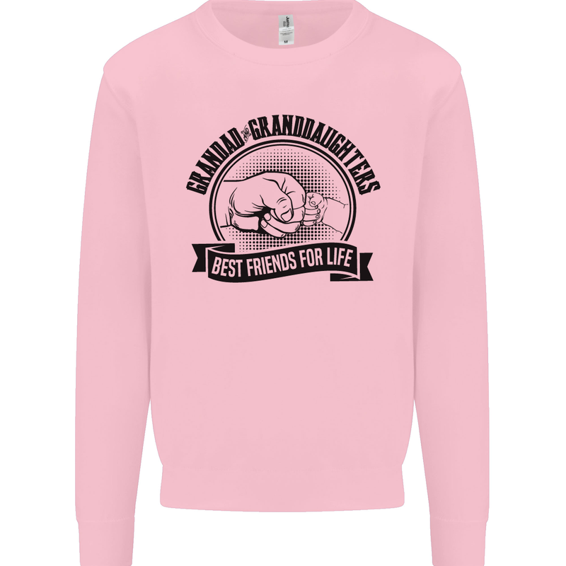 Grandad & Granddaughters Grandparent's Day Mens Sweatshirt Jumper Light Pink