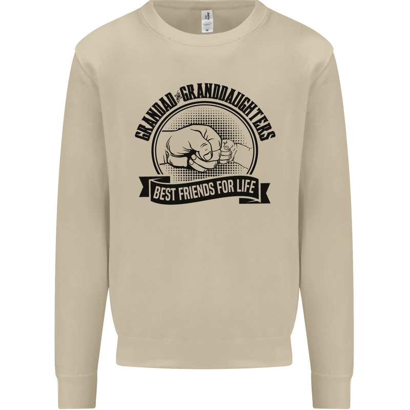 Grandad & Granddaughters Grandparent's Day Mens Sweatshirt Jumper Sand