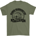 Grandad & Granddaughters Grandparent's Day Mens T-Shirt Cotton Gildan Military Green