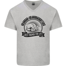 Grandad & Granddaughters Grandparent's Day Mens V-Neck Cotton T-Shirt Sports Grey