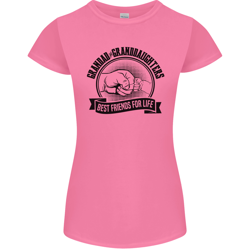 Grandad & Granddaughters Grandparent's Day Womens Petite Cut T-Shirt Azalea