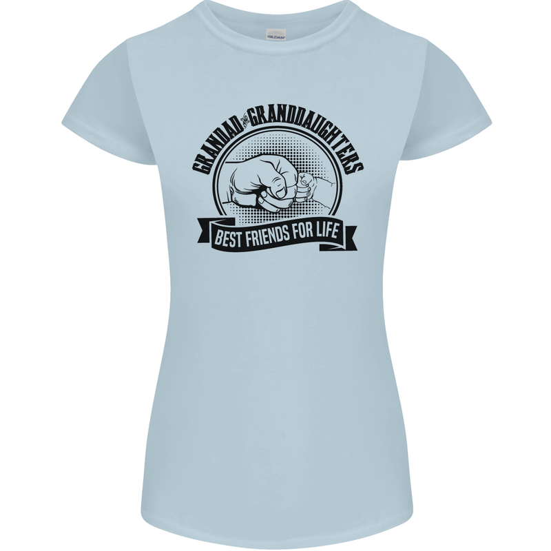 Grandad & Granddaughters Grandparent's Day Womens Petite Cut T-Shirt Light Blue