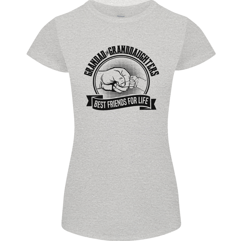 Grandad & Granddaughters Grandparent's Day Womens Petite Cut T-Shirt Sports Grey