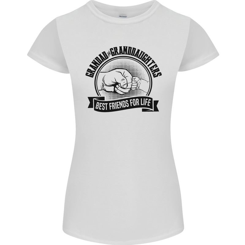 Grandad & Granddaughters Grandparent's Day Womens Petite Cut T-Shirt White