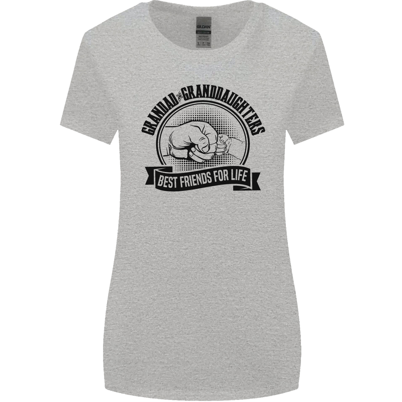 Grandad & Granddaughters Grandparent's Day Womens Wider Cut T-Shirt Sports Grey