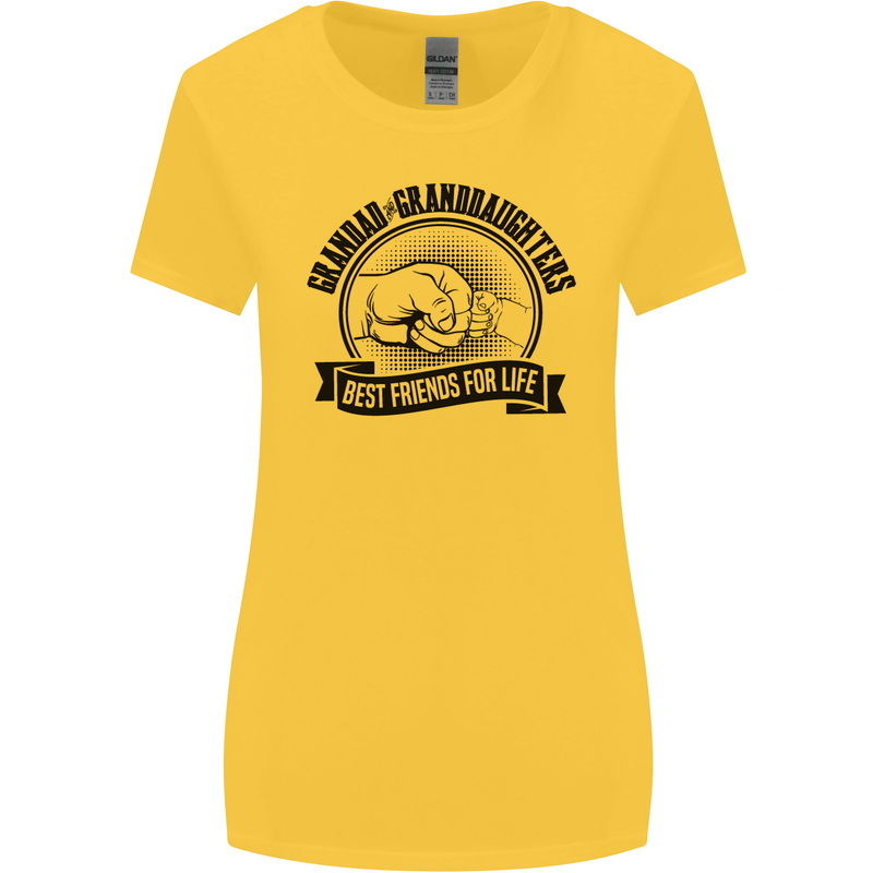 Grandad & Granddaughters Grandparent's Day Womens Wider Cut T-Shirt Yellow