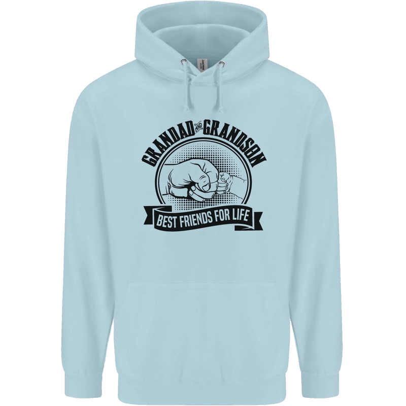 Grandad & Grandson Grandparent's Day Childrens Kids Hoodie Light Blue