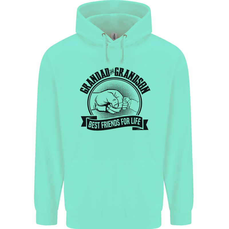 Grandad & Grandson Grandparent's Day Childrens Kids Hoodie Peppermint
