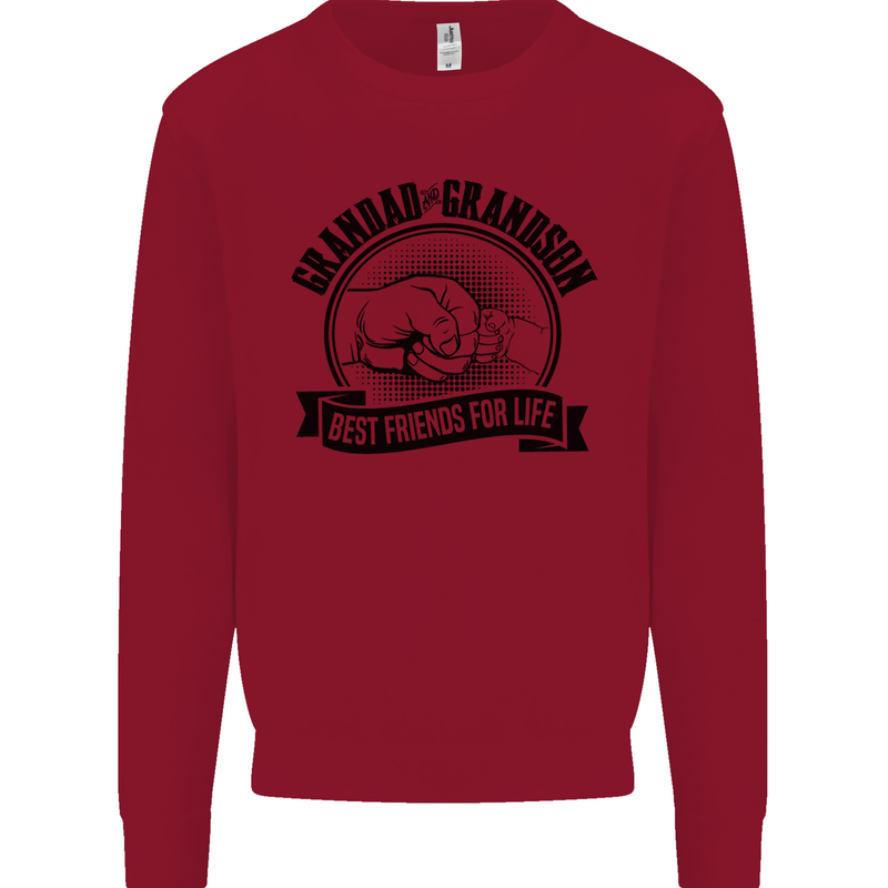 Grandad & Grandson Grandparent's Day Kids Sweatshirt Jumper Red